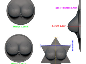 cleavage busty bra fridge magnets 3D Принт Модель