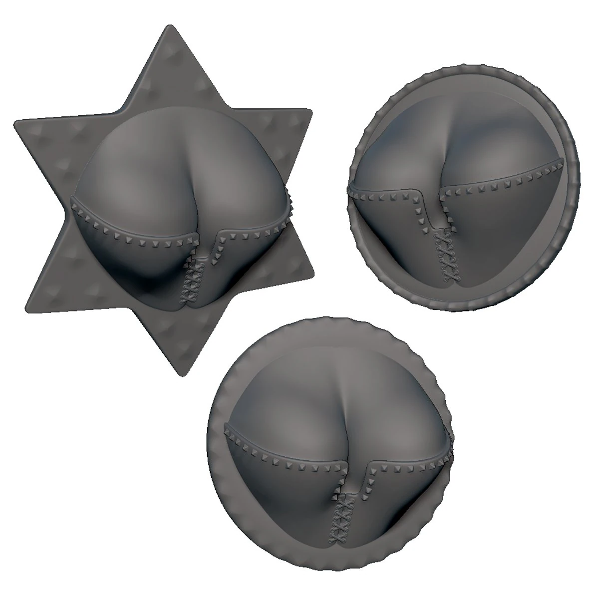 cleavage busty punk fridge magnets 3D Print Model .c4d .max .obj .3ds .fbx .stl .blend 