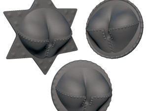 cleavage busty punk fridge magnets 3D Print Model