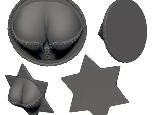 cleavage busty punk fridge magnets 3D Print Model