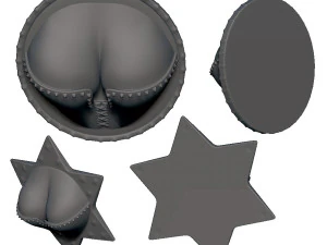 cleavage busty punk fridge magnets 3D Print Model