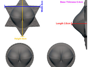 cleavage busty punk fridge magnets 3D Print Model