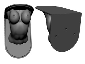 shelf brackets female torso 3D Baskı Modeli