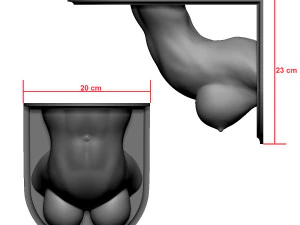 wsporniki p&oacute;łek kobiecy tuł&oacute;w Model do druku 3D