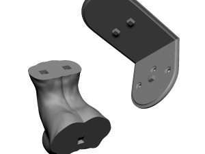 shelf brackets female torso 3D Baskı Modeli