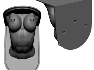shelf brackets female torso nipple pierced 3D 打印模型