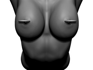 shelf brackets female torso nipple pierced 3D 打印模型