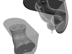 shelf brackets female torso nipple pierced 3D 打印模型