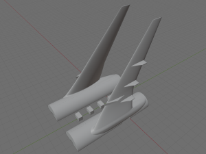 douglas dc-10 with stand 3D Baskı Modeli