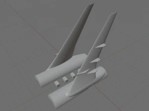 douglas dc-10 with stand 3D Print Model