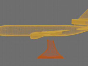 douglas dc-10 with stand 3D Baskı Modeli