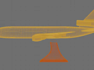 douglas dc-10 with stand 3D Print Model