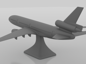 douglas dc-10 with stand 3D Baskı Modeli