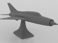 MiG-21 with stand 3D-Modell