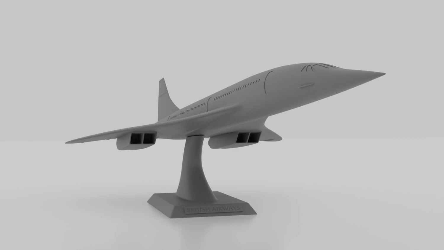 concorde - 62 cm 3d printable model 3D Print Model .c4d .max .obj .3ds .fbx .stl .blend