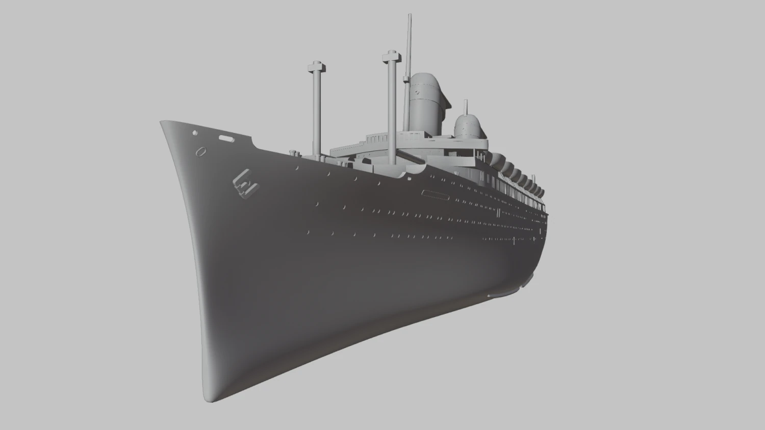 ss australis ocean liner - 3 in 1 - highly customizable 3D Print Model .c4d .max .obj .3ds .fbx .stl .blend 