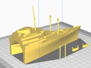 ss australis ocean liner - 3 in 1 - highly customizable 3D Print Model