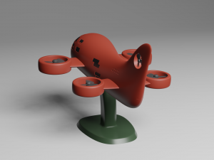 toppat clan airship - 3d printable model Model Cetak 3D