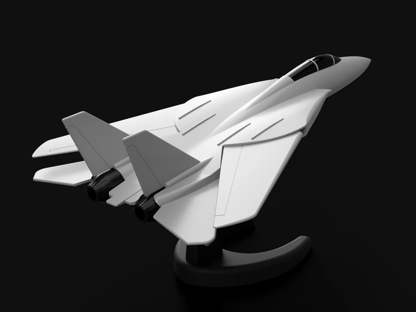 F-14 Tomcat 3D Print Model .c4d .max .obj .3ds .fbx .stl .blend 