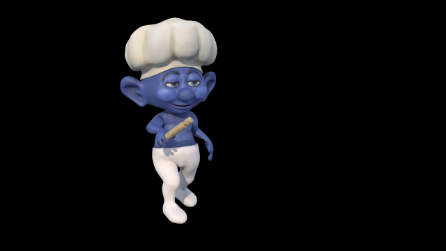 baker smurf 3D 모델 .c4d .max .obj .3ds .fbx .stl .blend 