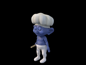 baker smurf 3D 모델