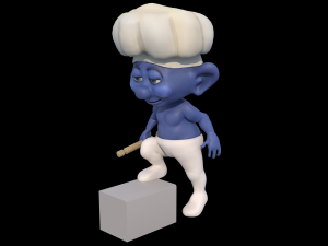 baker smurf 3D 모델