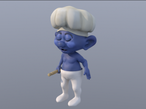 baker smurf 3D 모델