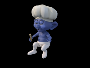baker smurf 3D 모델
