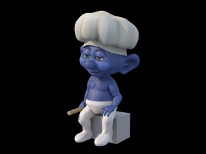 baker smurf 3D 모델