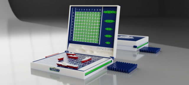 battleship board game game battleships 3d print model 3D Print Model .c4d .max .obj .3ds .fbx .stl .blend 