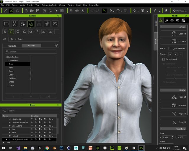 angela merkel 3D मॉडल .c4d .max .obj .3ds .fbx .stl .blend 