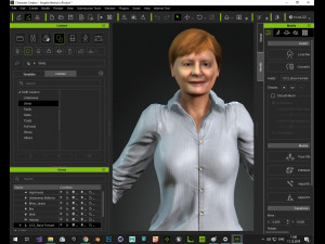 angela merkel Modelo 3D