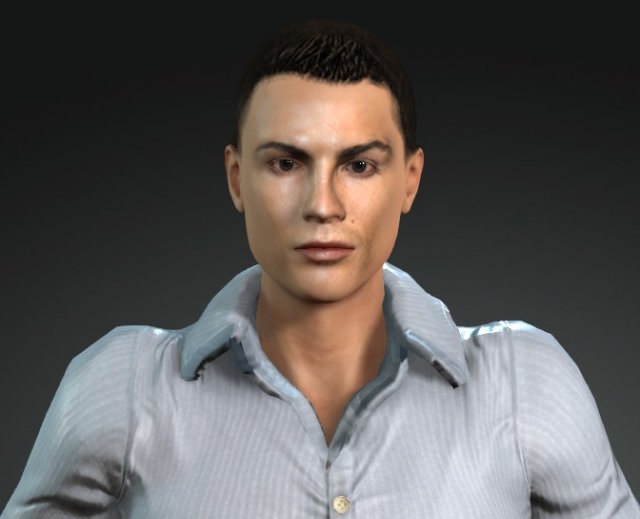 Christiano ronaldu 3D Model .c4d .max .obj .3ds .fbx .stl .blend 