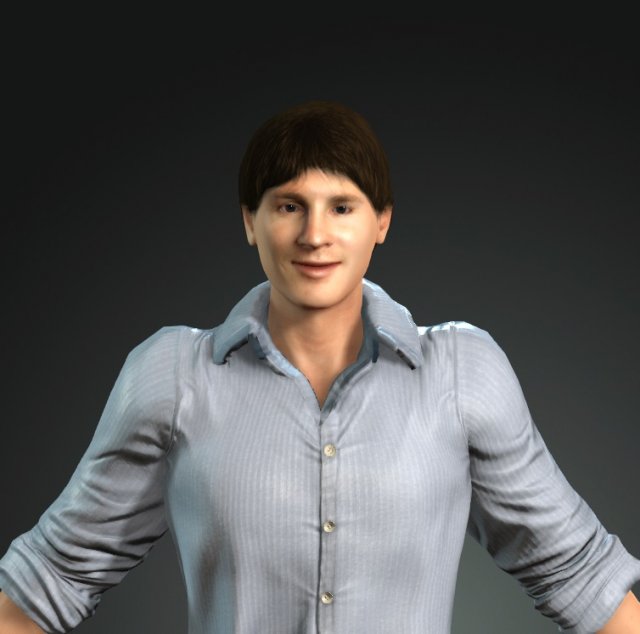 leo messi 3D Модель .c4d .max .obj .3ds .fbx .stl .blend 