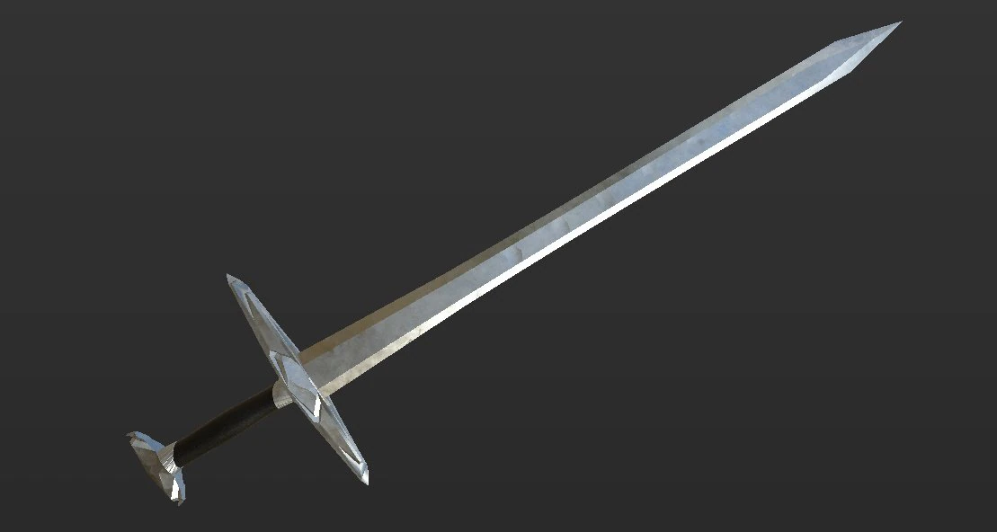 one-handed sword 3D Model .c4d .max .obj .3ds .fbx .stl .blend 