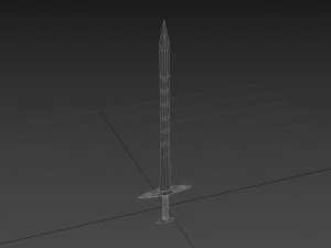 one-handed sword 3D Model