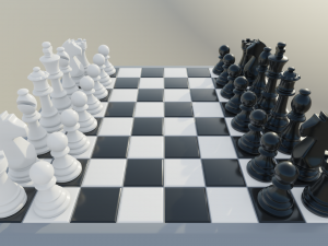 classic chess set 3D 모델