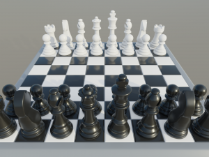 classic chess set 3D 모델