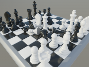classic chess set 3D 모델