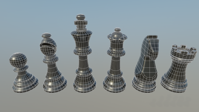 Download classic chess set 3D-Modell