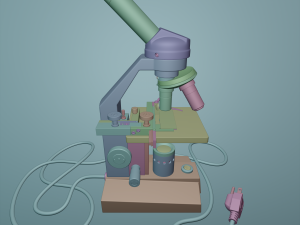 microscope 3D-Modell
