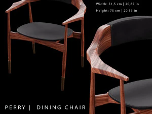 perry krzesło do jadalni Model 3D