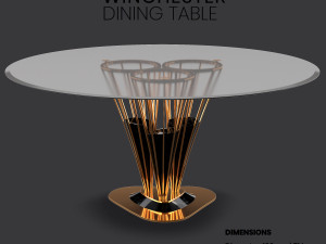 winchester dining table 3D Model