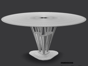 winchester dining table 3D-Modell