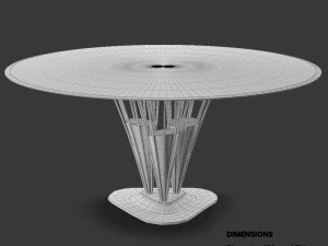 winchester dining table 3D Model