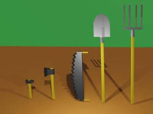 garden tools 3D Model