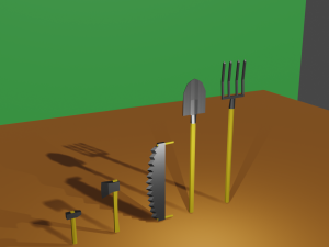 garden tools 3D 模型