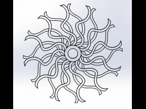 psychedelic mechanism for interior decoration 3D Model