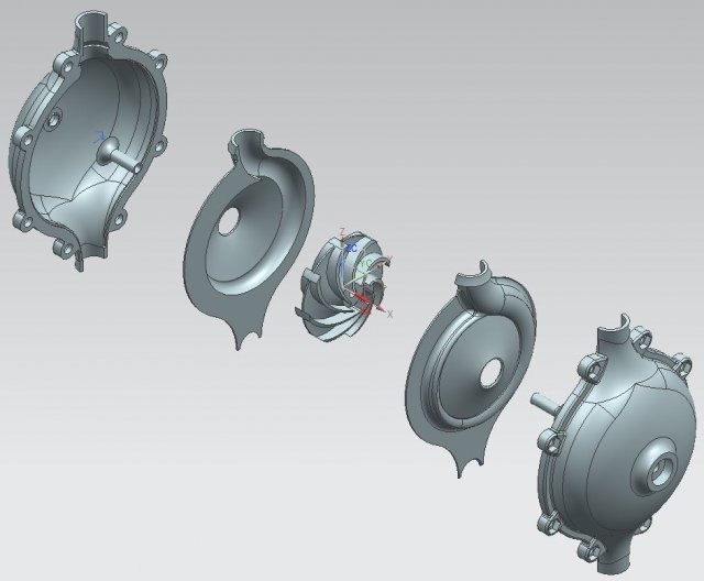 the two-stage centrifugal water pump 3D प्रिंट मॉडल .c4d .max .obj .3ds .fbx .stl .blend 
