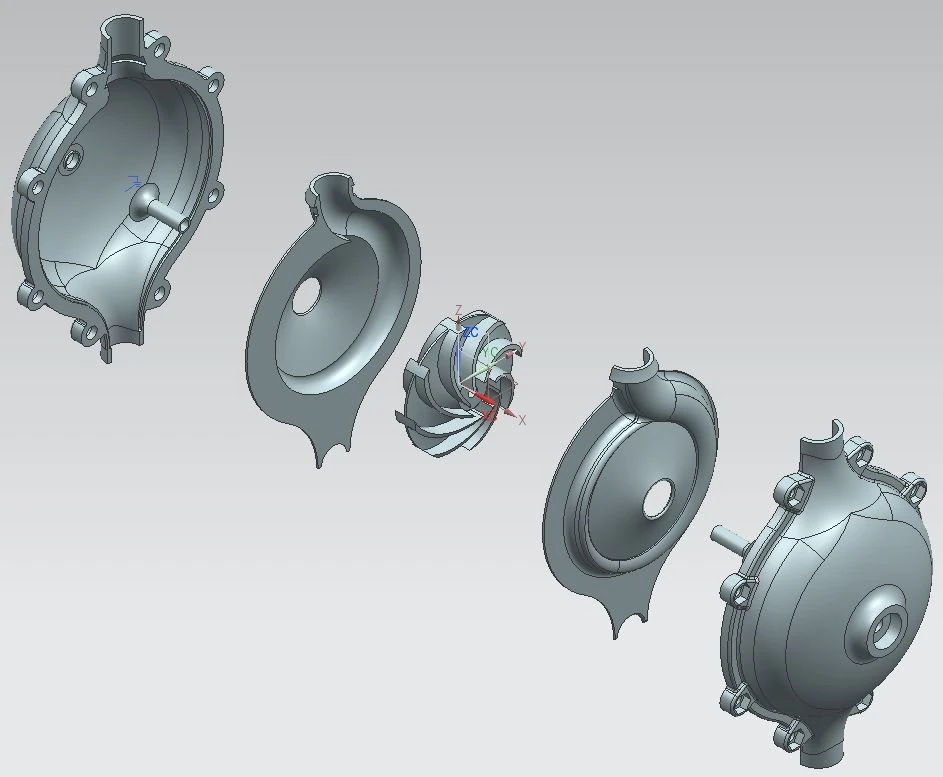 the two-stage centrifugal water pump 3D Print Model .c4d .max .obj .3ds .fbx .stl .blend 